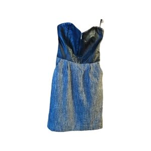 Bebe leather and tweed bustier dress size 2